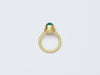 Hellenistic Ring by Alexis Menten handmade in an ancient style with 22k gold and an emerald shown from the side