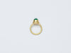 Hellenistic Ring by Alexis Menten handmade in an ancient style with 22k gold and an emerald shown from the side