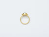 Thyra Ring by Alexis Menten handmade in an ancient style with 22k gold and aquamarine shown from the side